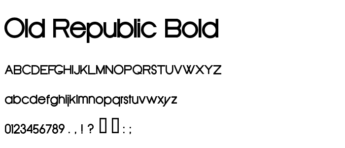 Old Republic Bold font